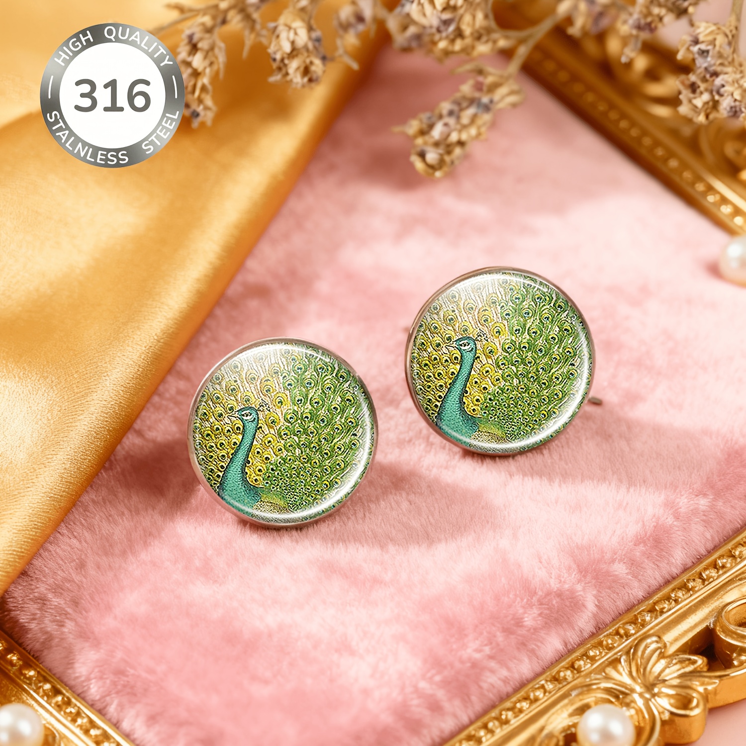 Women's 316 Stainless Steel Colorful Interwoven Earrings